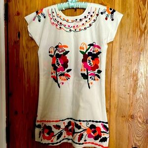 San Miguel vintage handmade mini embroidered dress